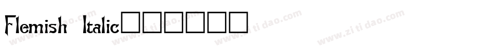 Flemish Italic字体转换